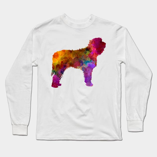 Otterhound in watercolor Long Sleeve T-Shirt by PaulrommerArt